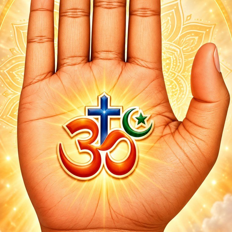 Blessing hand of Pandit Janardhana Poduval — Vedic astrology for all faiths and languages